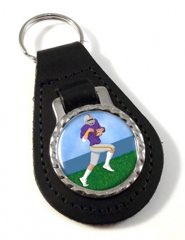 Wide Receiver Leather Key Fob
