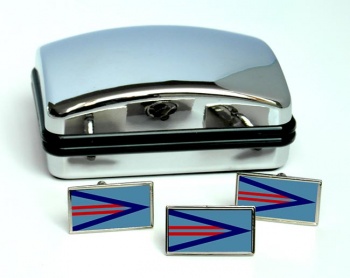 Wing Commander Rectangle (Royal Air Force) Cufflink and Tie Pin Set
