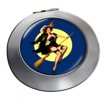 Witch's Delight Pin-up Girl Round Mirror