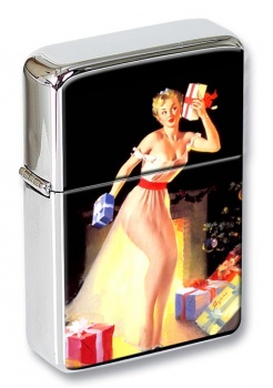 Christmas Eve Impatience Pin-up Girl Flip Top Lighter
