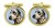 Scottish Deerhound Cufflinks in Chrome Box
