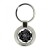 Black Rose Chrome Key Ring