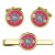 Cheshire Regiment, British Army Cufflinks and Tie Clip Set