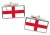 London (England) Flag Cufflinks in Chrome Box
