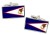 American Samoa Flag Cufflinks in Chrome Box
