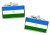 Bashkortostan (Russia) Flag Cufflinks in Chrome Box