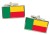 Benin Flag Cufflinks in Chrome Box