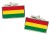 Bolivia Flag Cufflinks in Chrome Box