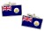 British Hong Kong Flag Cufflinks in Chrome Box