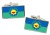 Buenos Aires Province, Argentina Flag Cufflinks in Chrome Box