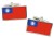 Burma Myanmar pre-2010 Flag Cufflinks in Chrome Box