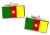 Cameroon Flag Cufflinks in Chrome Box