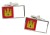 Castilla-La Mancha (Spain) Flag Cufflinks in Chrome Box