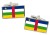 Central African Republic Flag Cufflinks in Chrome Box