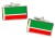 Chechnya (Russia) Flag Cufflinks in Chrome Box