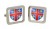 Clermont-Ferrand (France) Square Cufflinks in Chrome Box