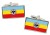 Cundinamarca (Colombia) Flag Cufflinks in Chrome Box