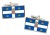 Danish Royal Coat of Arms Flag Cufflinks in Chrome Box