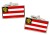 Den Bosch 's-Hertogenbosch (Netherlands) Flag Cufflinks in Chrome Box