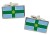 Derbyshire (England) Flag Cufflinks in Chrome Box