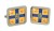 Dutch Royal Standard Square Cufflinks in Chrome Box