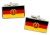 East Germany Flag Cufflinks in Chrome Box
