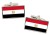 Egypt Flag Cufflinks in Chrome Box