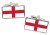 England Flag Flag Cufflinks in Chrome Box