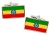Ethiopia Flag Cufflinks in Chrome Box