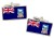 Falkland Islands Flag Cufflinks in Chrome Box