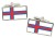 Faroe Islands Flag Cufflinks in Chrome Box