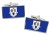 Fredericton (Canada) Flag Cufflinks in Chrome Box
