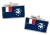 French Southern and Antarctic Lands Flag Cufflinks in Chrome Box
