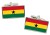 Ghana Flag Cufflinks in Chrome Box