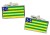 Gois (Brazil) Flag Cufflinks in Chrome Box