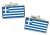Greece Flag Cufflinks in Chrome Box