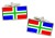 Groningen (Netherlands) Flag Cufflinks in Chrome Box