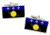Guadeloupe Flag Cufflinks in Chrome Box