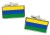 Guaina (Colombia) Flag Cufflinks in Chrome Box