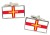 Guernsey Flag Cufflinks in Chrome Box