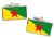 Guyane (French Guiana) Flag Cufflinks in Chrome Box