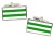 Hasselt (Belgium) Flag Cufflinks in Chrome Box