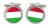 Hungary Flag Cufflinks in Chrome Box