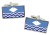 Isle of Wight (England) Flag Cufflinks in Chrome Box