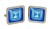 Israel Crest Square Cufflinks in Chrome Box