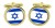 Israel Cufflinks in Chrome Box