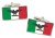 Italian Social Republic Flag Cufflinks in Chrome Box