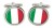 Italy Cufflinks in Chrome Box