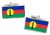 Kanak New Caledonia Flag Cufflinks in Chrome Box
