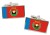 Kemerovo (Russia) Flag Cufflinks in Chrome Box